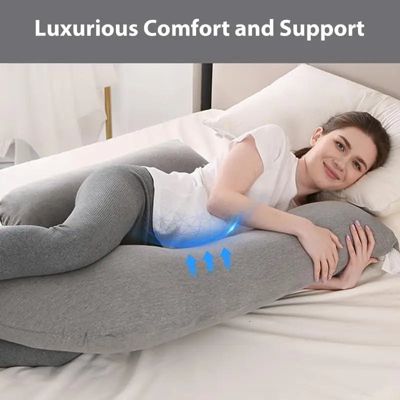 H-shaped Pregnancy Pillow Adjustable ,Maternity Pillow for Side Sleepers,Pregnancy Body Pillow with Lumbar & Abdominal Support