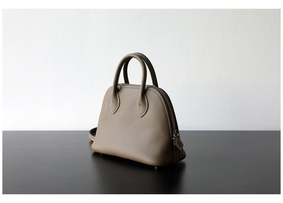 Borsa in Fiore di Pelle Goffrata