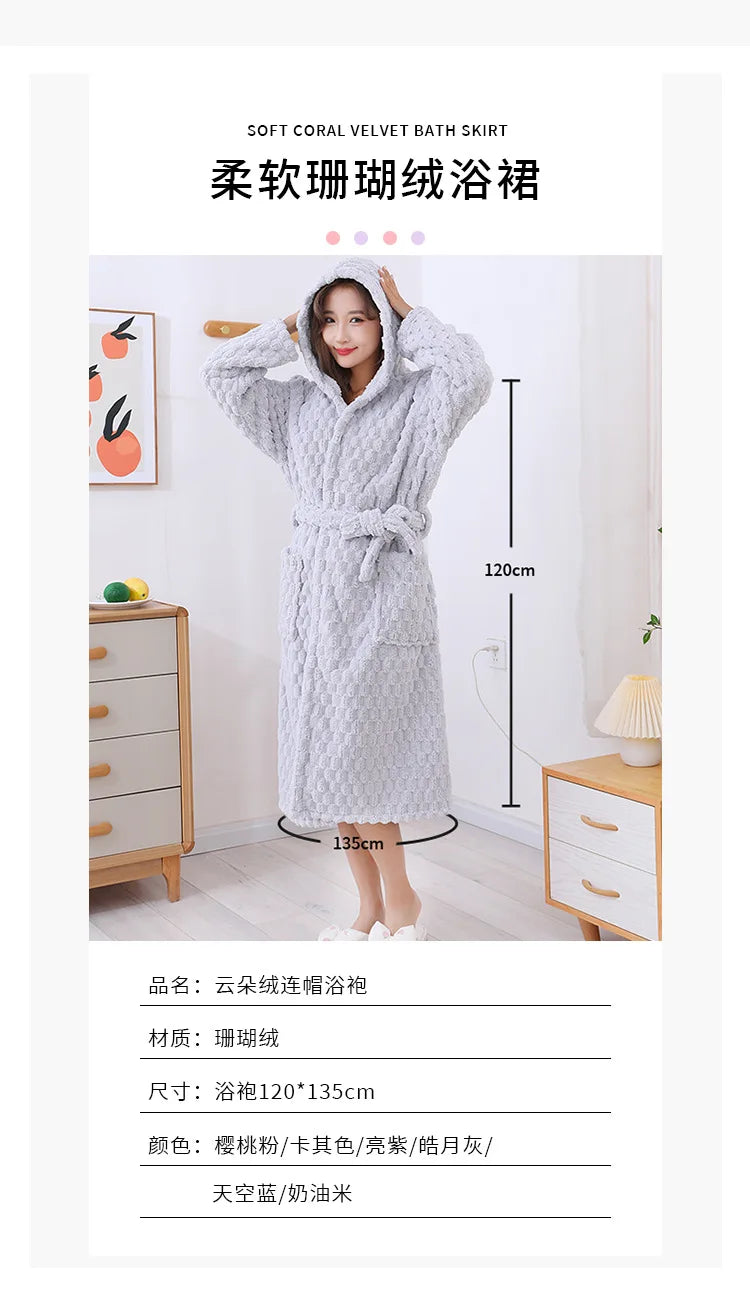 Lady Large Bath Towels For Body Coral Velvet Bath Towels Fashion Wearable Fast Drying Beach Spa Bathrobes Bath Skirts