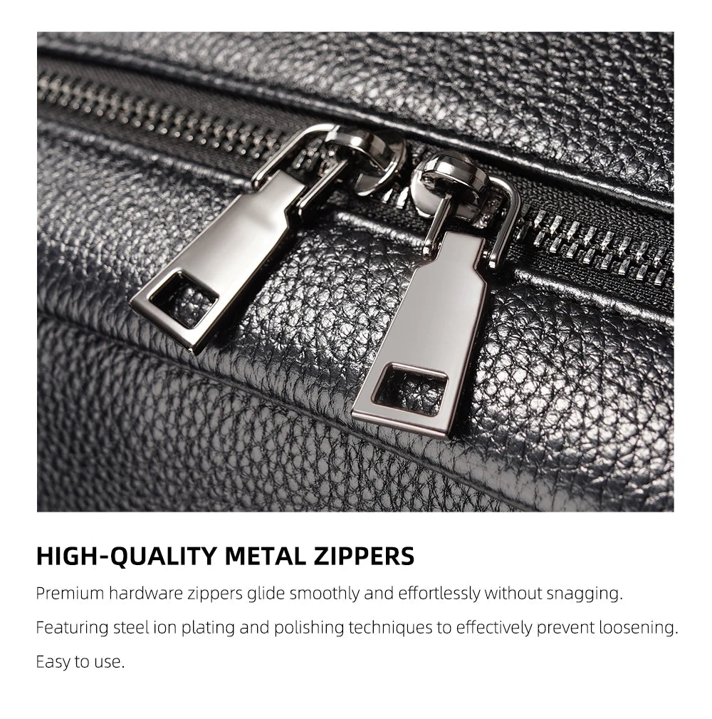 Zency Genuine Leather Backpack Bag Simple Casual Large Capacity Women's Knapsack Travel Outdoor Female Rucksack Unisex Mochilas