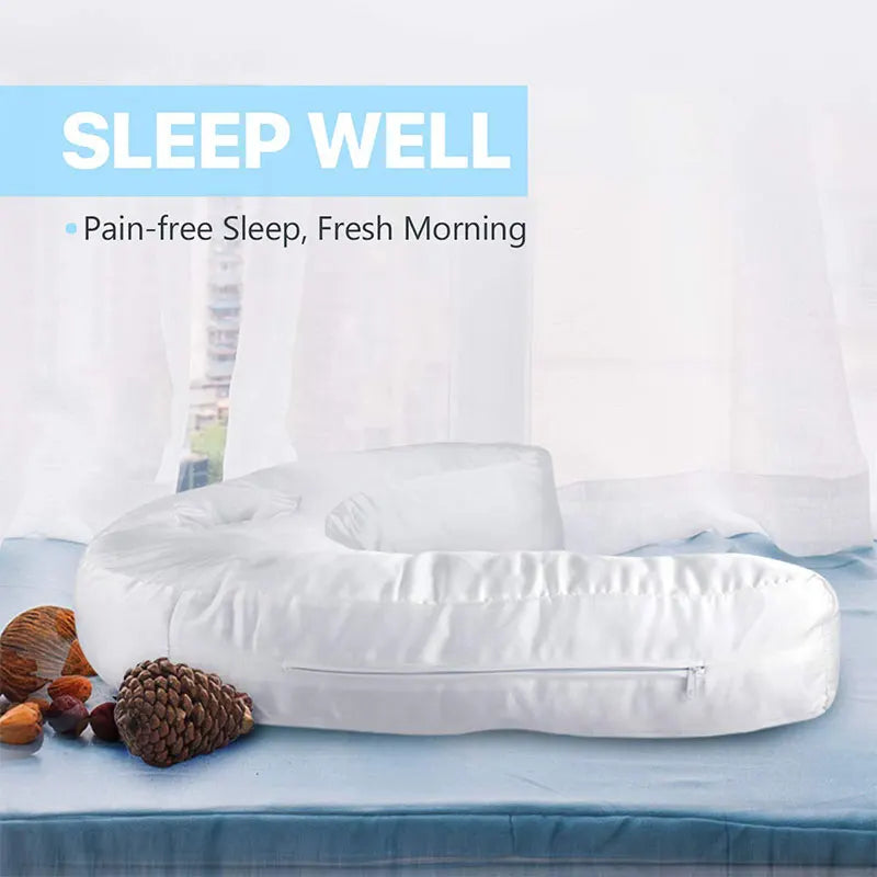 U-Shaped Side Sleepers Pillow Neck Back Pain Relieve Health Cushion Spine Protection Pillow Side Pillow Inflatable Leg Pillow