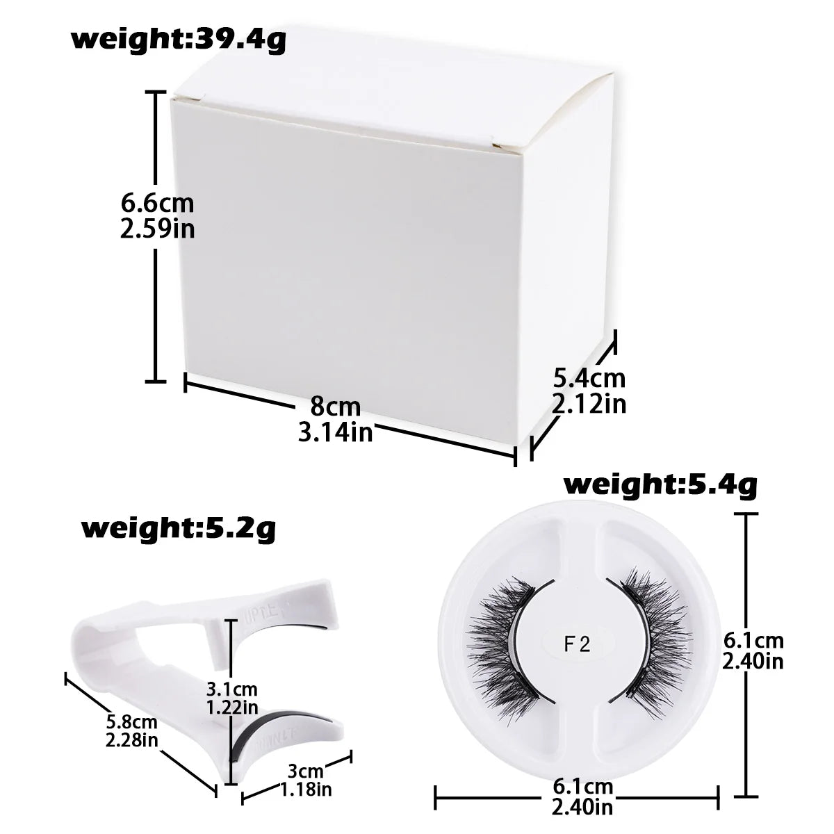 5 pairs 3D Magnetic Lashes Kit With Curler Natural Soft Magnetic False Eyelashes No Glue Needed Fluffy Reusable Make Up
