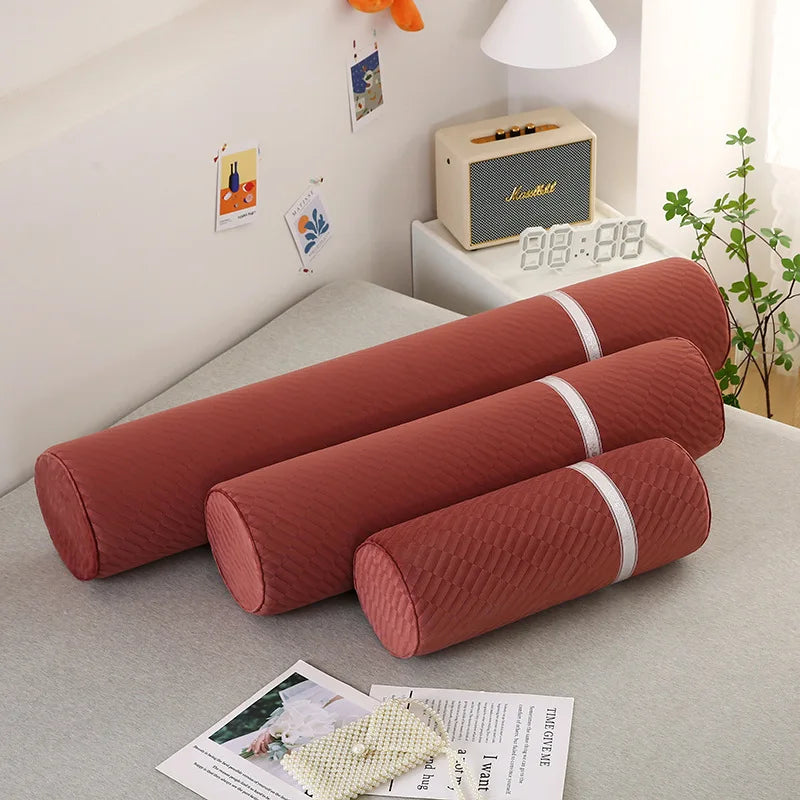 Cervical Neck Roll Memory Foam Pillow Bolster Pillow Round Neck Pillows Support for Sleeping Bolster Pillow for Bed Legs Back