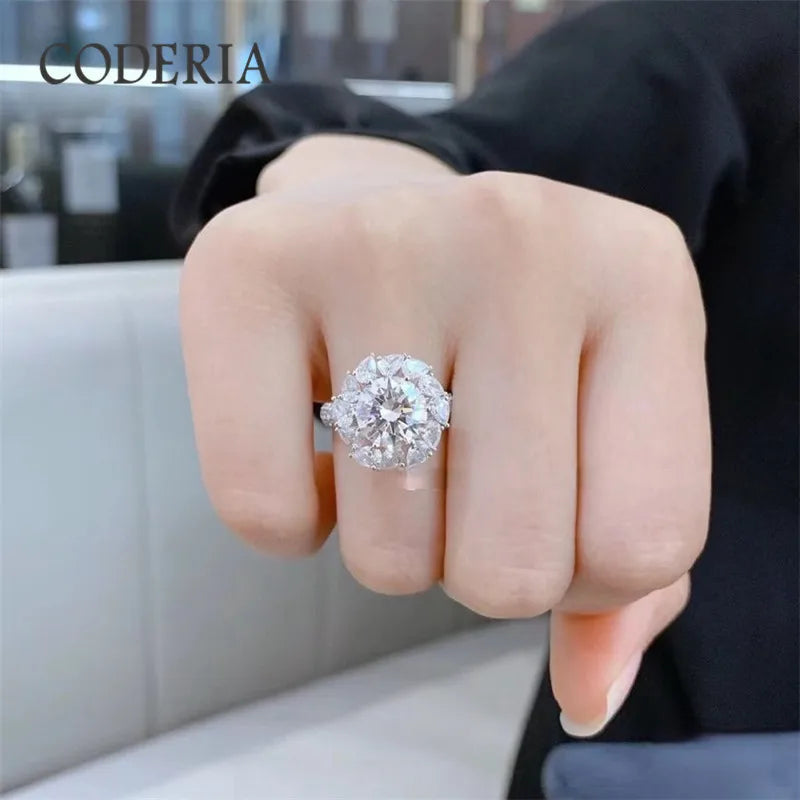 Fascia a Fiore con Moissanite di ct 3,00