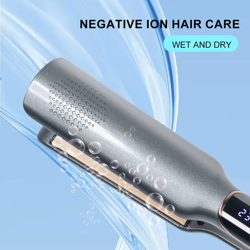 Hair Straightener 13 Gears Adjustable Temperature 2-in-1 Professional Flat Iron Fast Warm-up Styling Tool For Wet or Dry Hair
