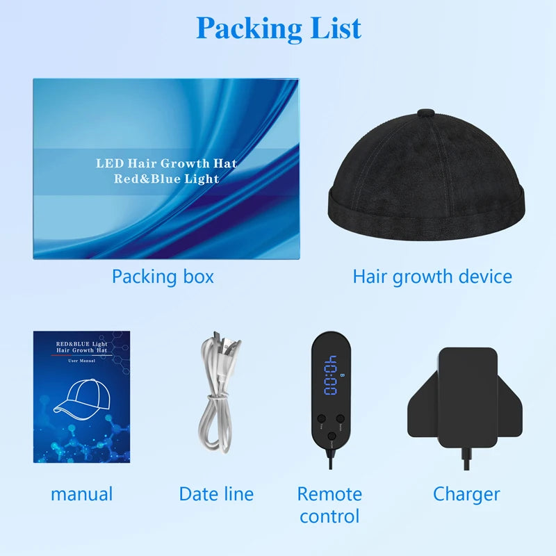236 Diodes Laser Hair Growth Cap LLLT Therapy Anti Hair Loss Treatment Promote Hair Regrowth Device Restore Hair Thickness