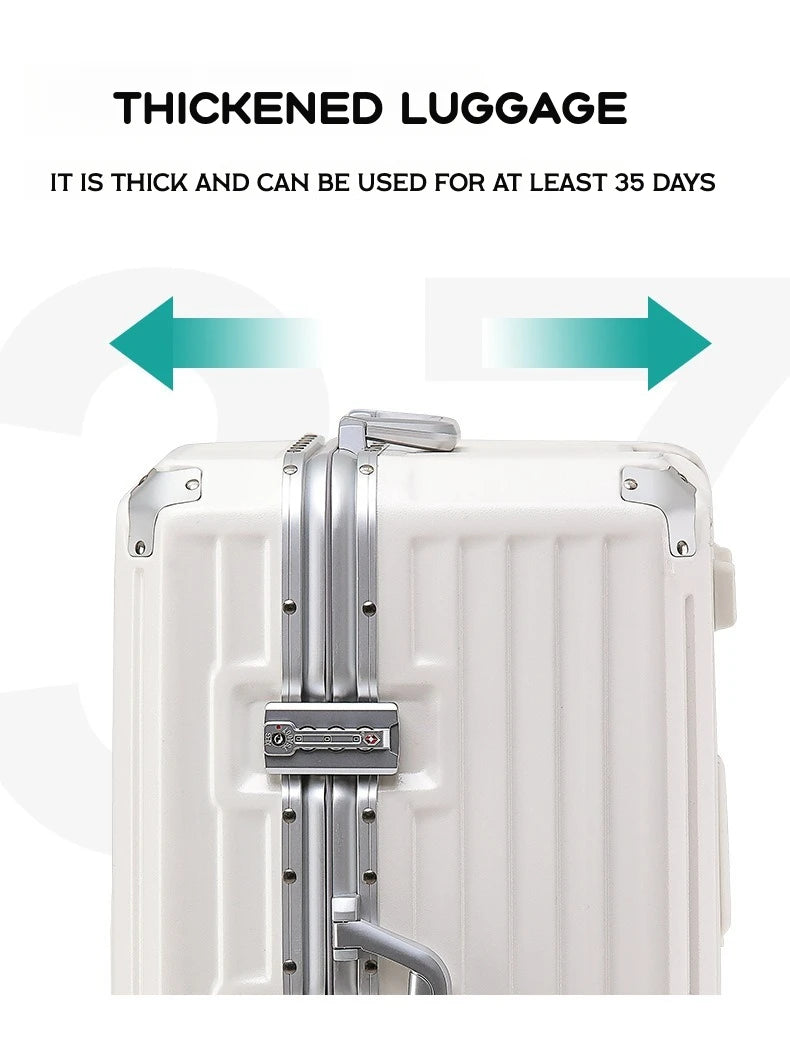 2024 New Durable Large Capacity Luggage Sets Suitcase USB Charging Men Carry-On Boarding Travel 24/26/28/30/34
