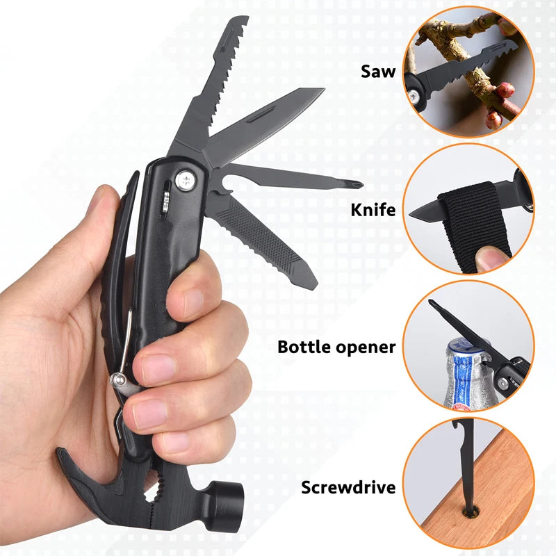 12 in 1 Multi-Purpose Tool, Unique Birthday Gifts for Men, Cool Stuff Gifts, Camping Cool Stuff, Father's Day, Christmas Gifts