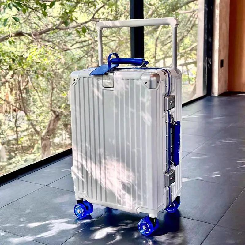 KLQDZMS Travel Luggage 24"26"28"30 Inch Women's Large Capacity Trolley Case 20 ”ABS+PC Boarding Case Men's Cabin Suitcase