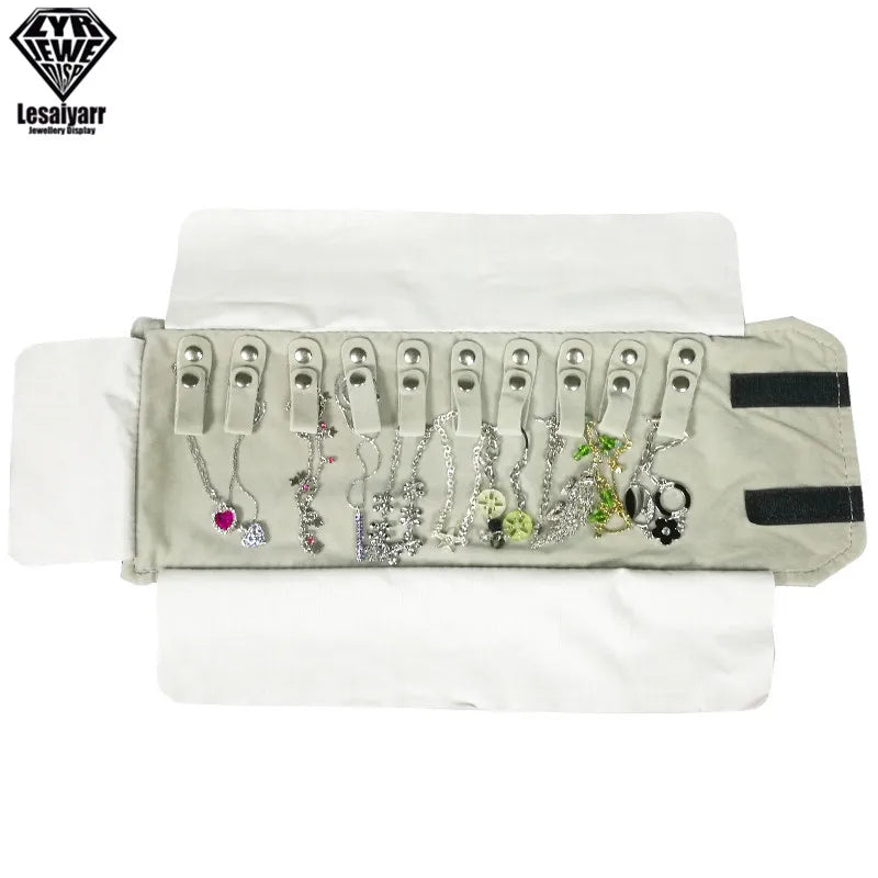 Jewelry Roll Up Bag Organizer Soft Velvet Travel Bags Necklace Earrings Ring Bracelet Carrier Storage Case Bangle Watch Holder