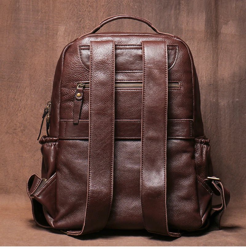 GURO High Quality Genuine Leather Backpack Men Large Capacity Business Travel bag Luxury Student School Bag Laptop Computer Pack