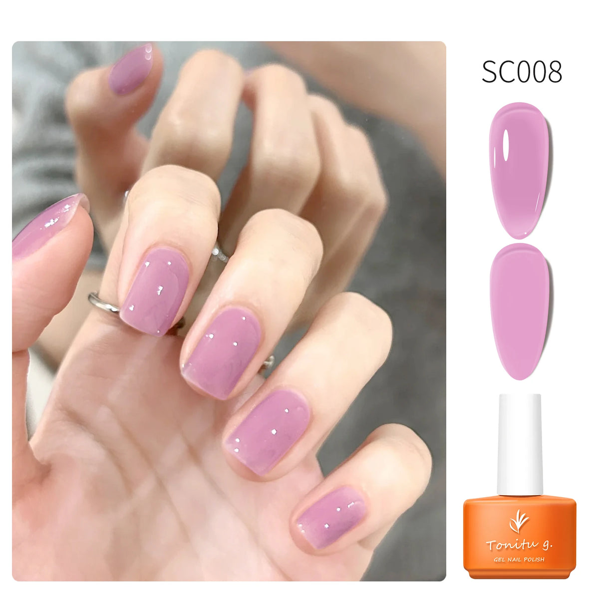 Tonitu G 7ml Semi-permanent Jelly Gel Nail Polish 59 Colors Natural Transparent  Summer Nails Art Soak Off  UV LED Gel  Varnish