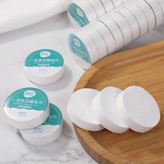Thickened disposable compressed towel, large wash face towel, non pure cotton travel, portable hotel and hotel supplies