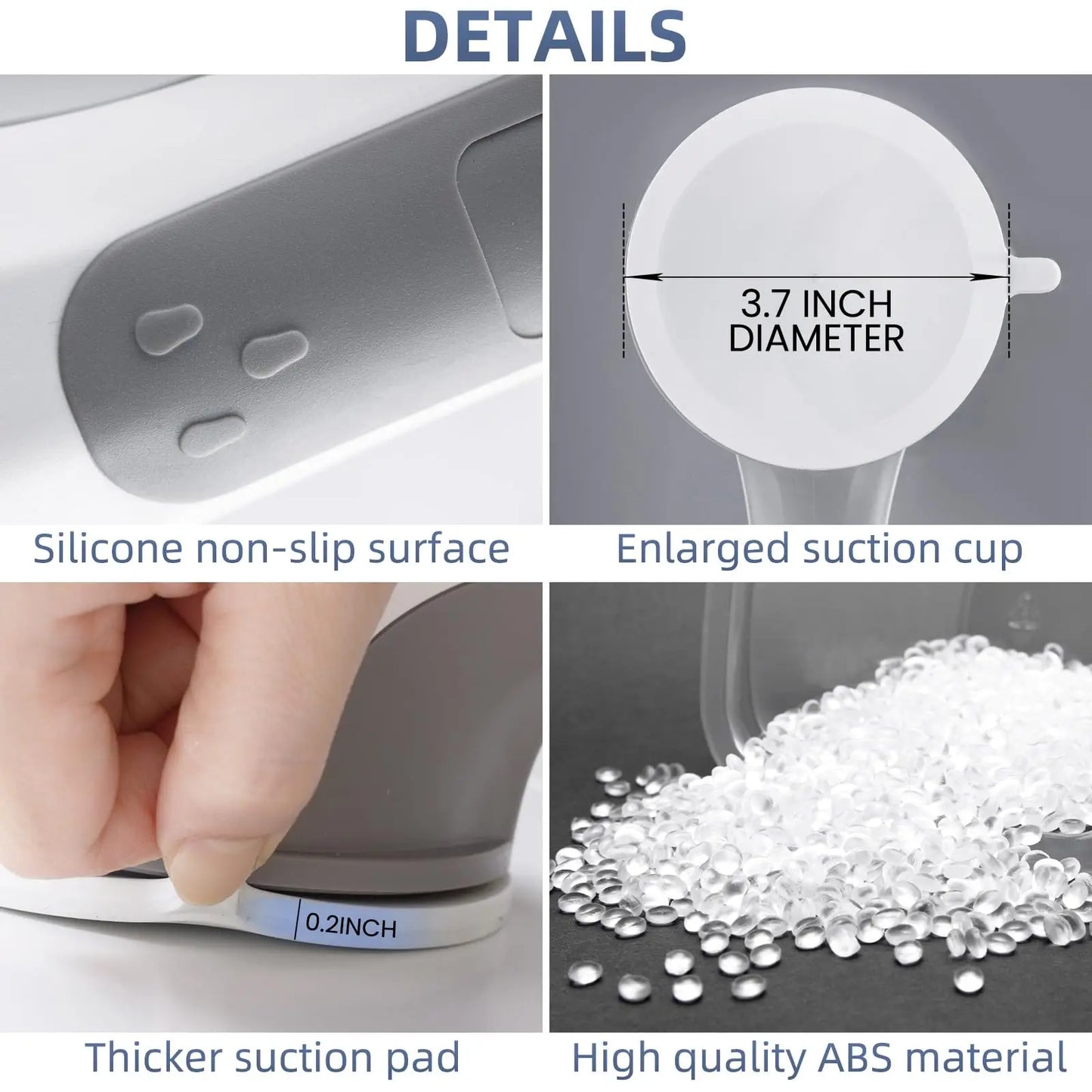 TAILI 1/2pcs Shower Grab Bars for Seniors Suction Cup 12 inch Grab Bars for Shower and Bathroom, Safety Handle for Children