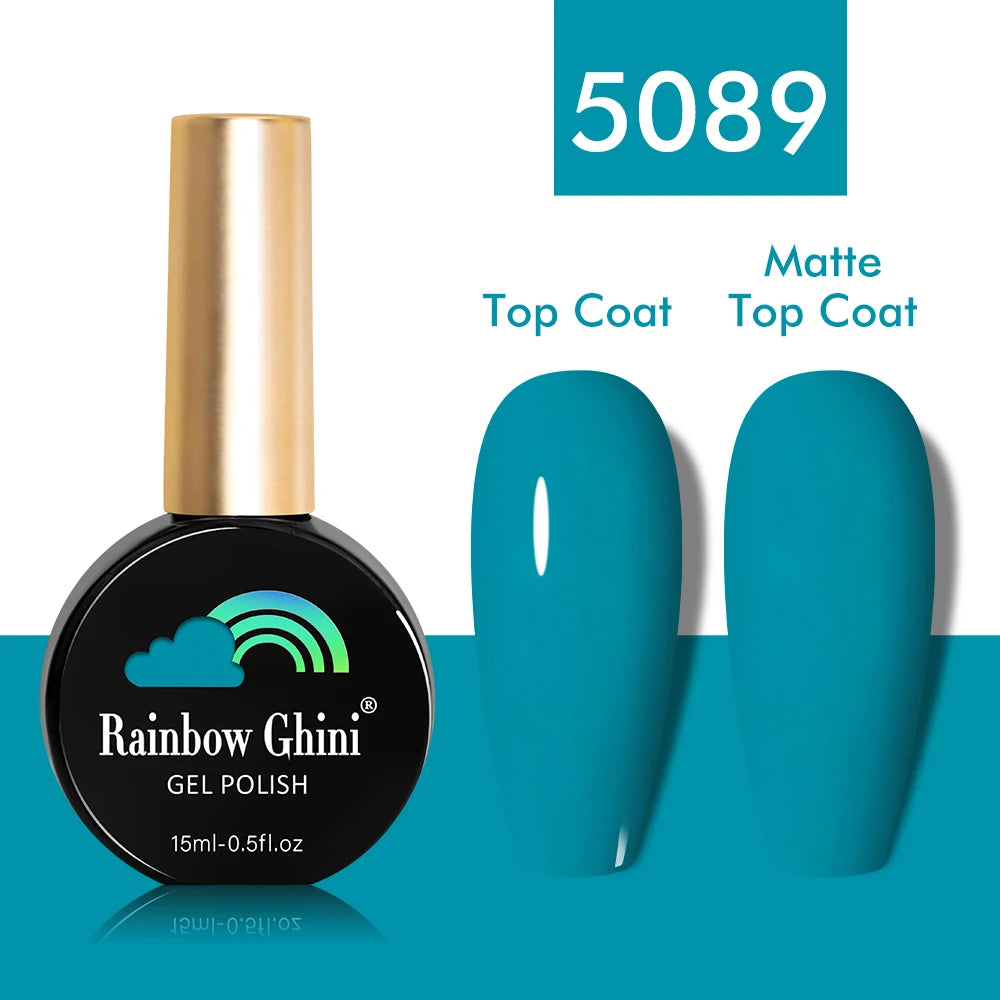 Rainbow Ghini 15ml Glitter Dark Red Gel Nail Polish Semi-Permanent Varnish UV Pale Red Nail Gel Art Supplies for Professionals
