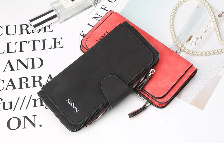 Baellerry High Quality Long Women's Wallet Buckle Multiple Card Slots Mobile Phone Bag Hand-held Bag Card Holders