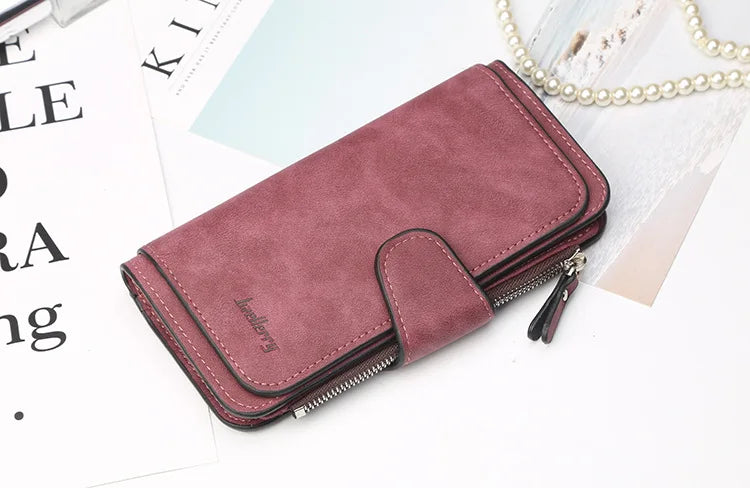 Baellerry High Quality Long Women's Wallet Buckle Multiple Card Slots Mobile Phone Bag Hand-held Bag Card Holders