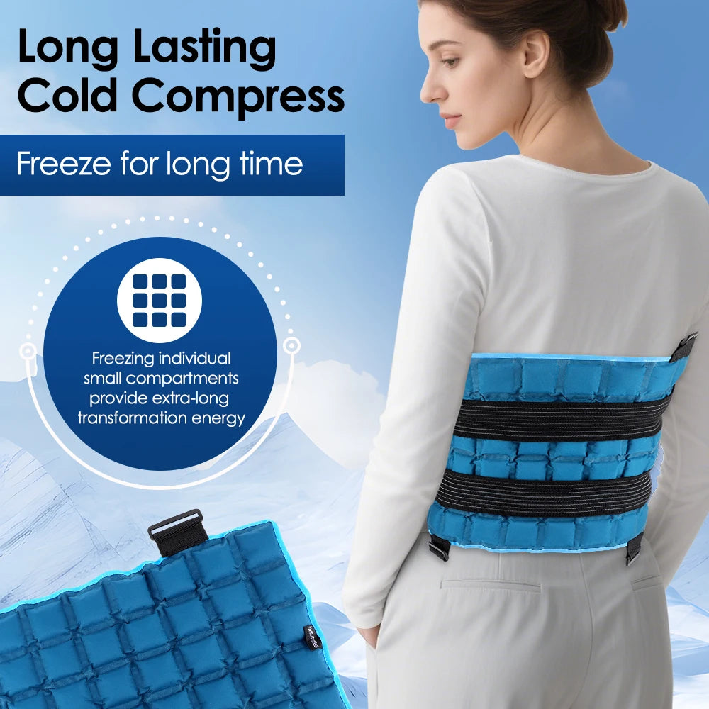 Large Ice Pack Reusable Hot Cold Gel Pack For Sports Muscle Strain Back Knee Shoulder Hot and Cold Compress Ice Bag
