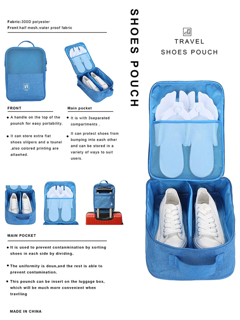 Women Portable Travel Shoe Bag Waterproof Men Shoes Storage Bags Home Shoe Closet Organizer Travel Accessories
