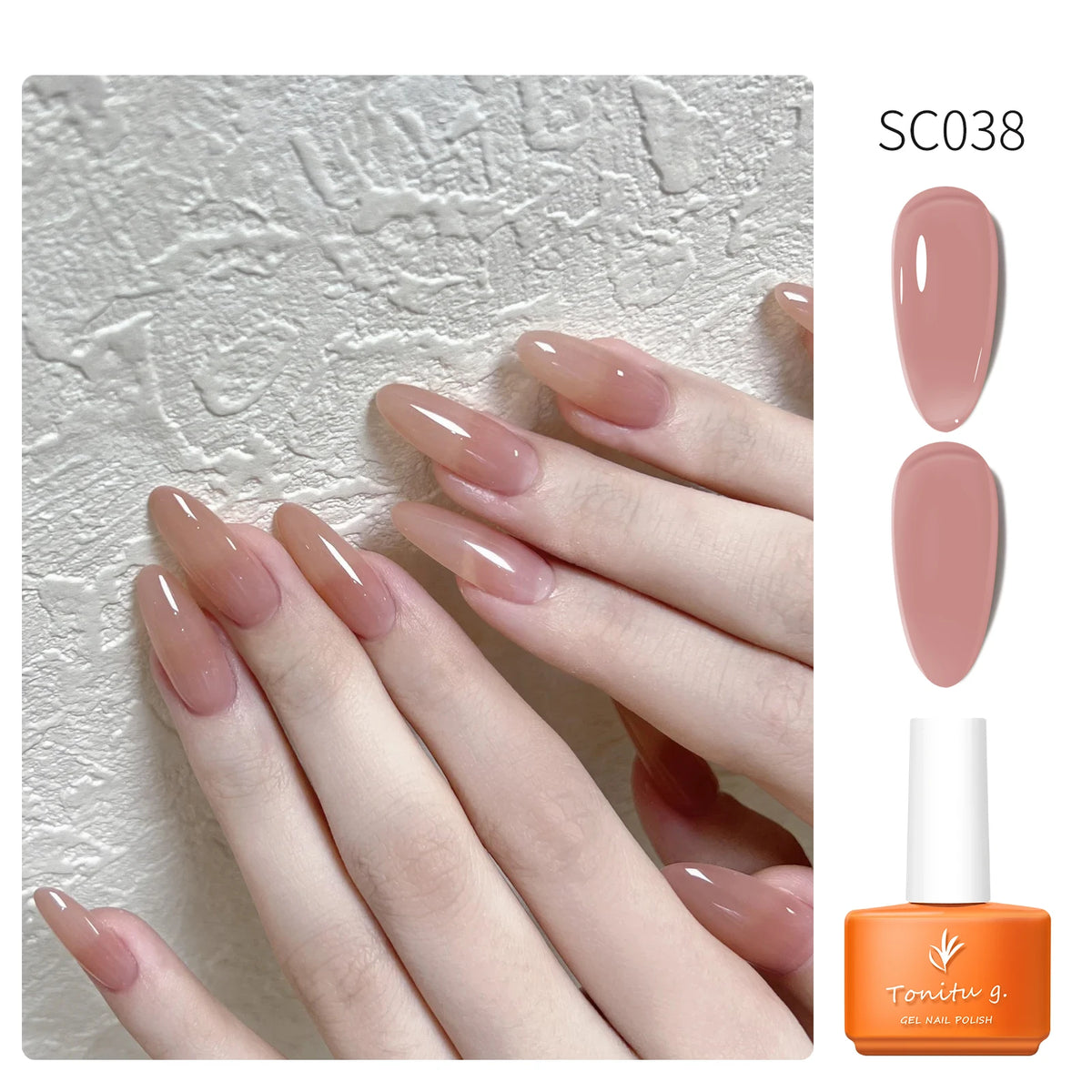 Tonitu G 7ml Semi-permanent Jelly Gel Nail Polish 59 Colors Natural Transparent  Summer Nails Art Soak Off  UV LED Gel  Varnish
