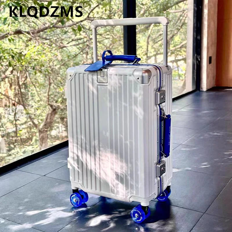 KLQDZMS Travel Luggage 24"26"28"30 Inch Women's Large Capacity Trolley Case 20 ”ABS+PC Boarding Case Men's Cabin Suitcase