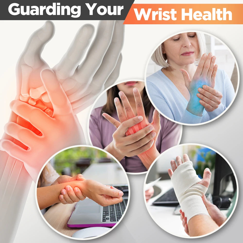 Wrist Heating Vibration Pad 3 Heat Level Heated Wrist Hot Therapy for Carpal Tunnel Relief Tendonitis Wrist Support Pad