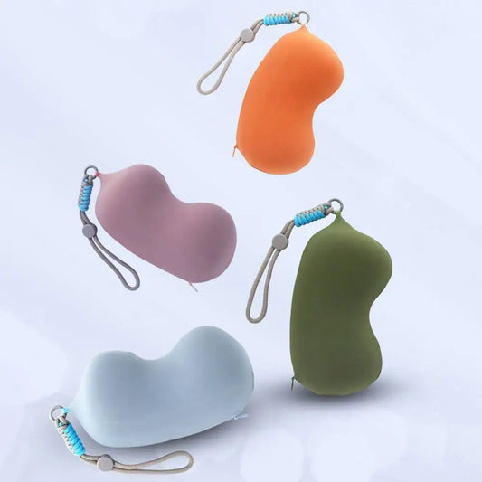 Solid Color Mini Sleeping Neck Pillow Portable Detachable Slow Rebound Pillow Lightweight Elasticity Neck Guard Pillow Home Use