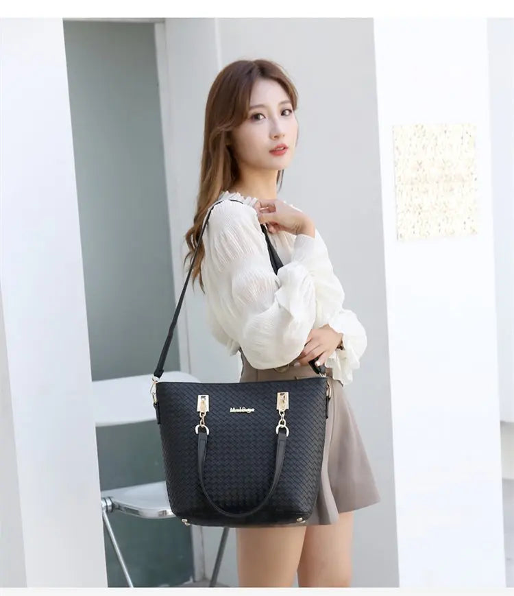 Fashionable Urban Simple Large Capacity Mother-Daughter Shoulder Bag Women's Handbag Set Six Pieces Crossbody Handbag