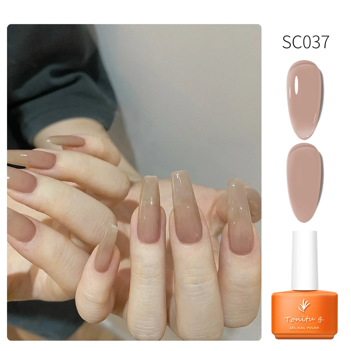 Tonitu G 7ml Semi-permanent Jelly Gel Nail Polish 59 Colors Natural Transparent  Summer Nails Art Soak Off  UV LED Gel  Varnish