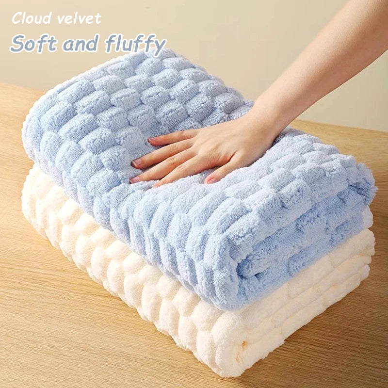 Coral Cloud Velvet Towel Thickened Bath Strong Water Absorption Microfiber Quick-drying Skin-friendly Face Wash Towel