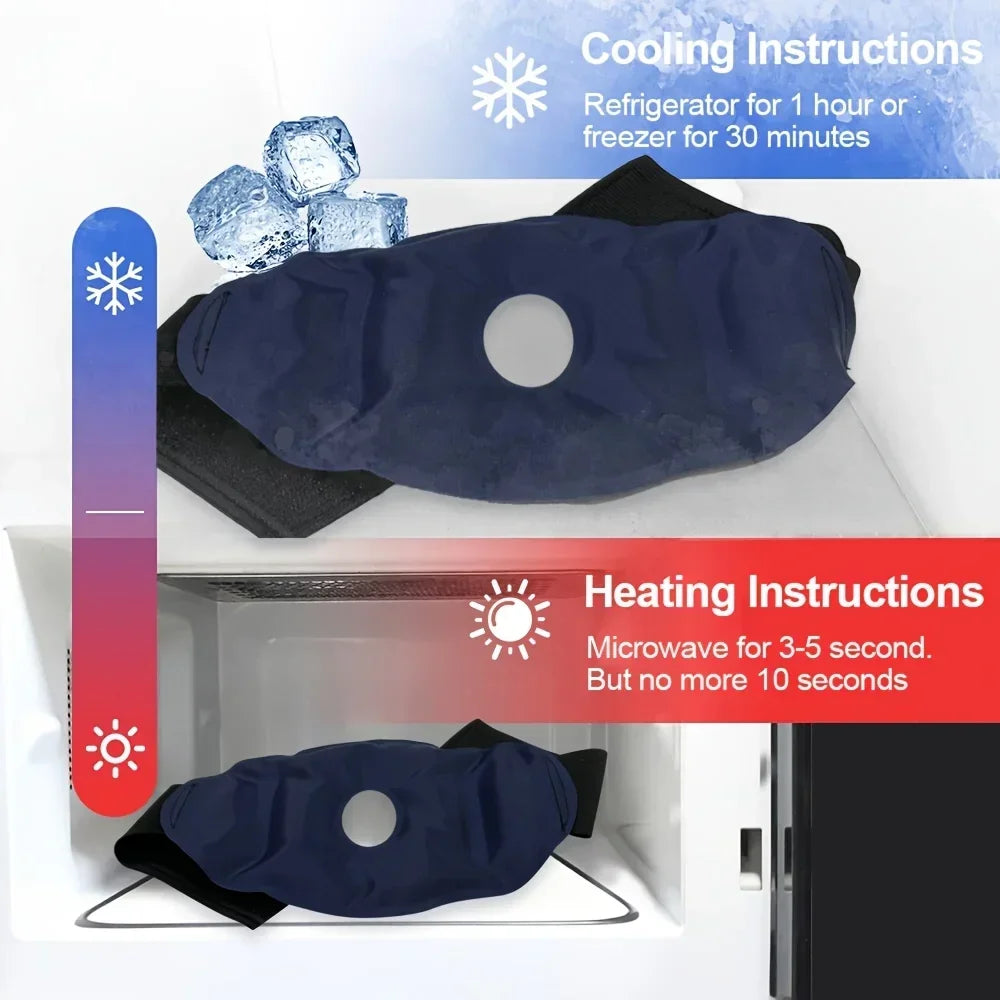1/2pcs Gel Knee Ice Pack, Dual Temperature Hot and Cold Therapy, Reusable Nylon Compress for Joint Relief, Flexible Strap Design