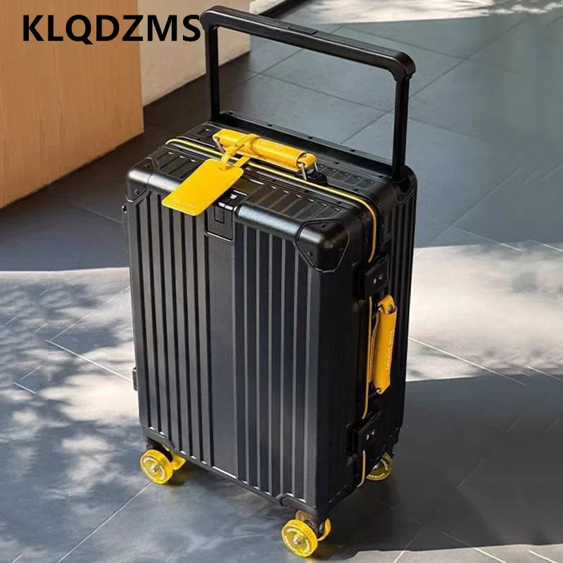 KLQDZMS Travel Luggage 24"26"28"30 Inch Women's Large Capacity Trolley Case 20 ”ABS+PC Boarding Case Men's Cabin Suitcase