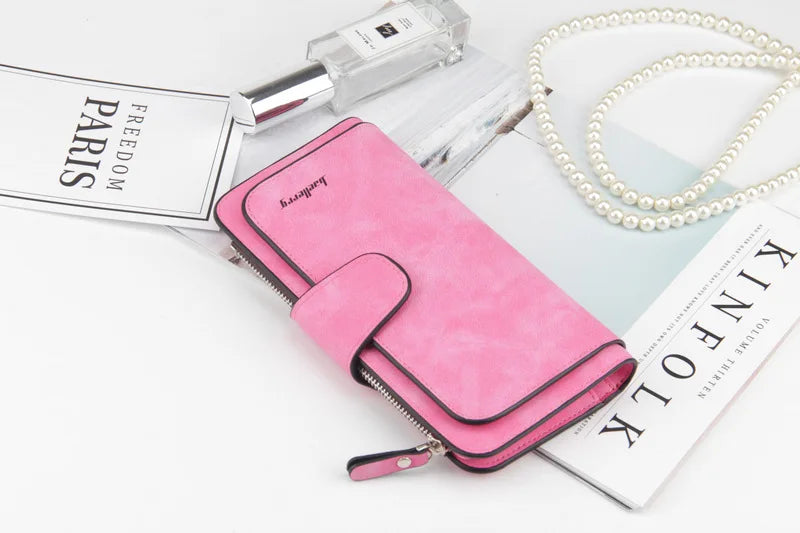 Baellerry High Quality Long Women's Wallet Buckle Multiple Card Slots Mobile Phone Bag Hand-held Bag Card Holders