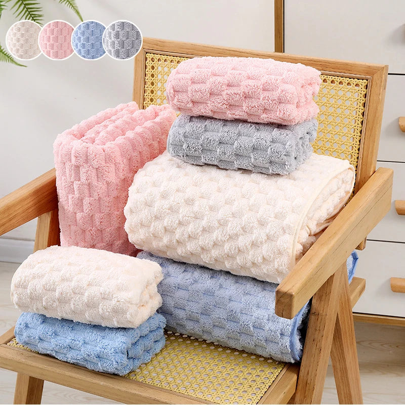Coral Cloud Velvet Towel Thickened Bath Strong Water Absorption Microfiber Quick-drying Skin-friendly Face Wash Towel