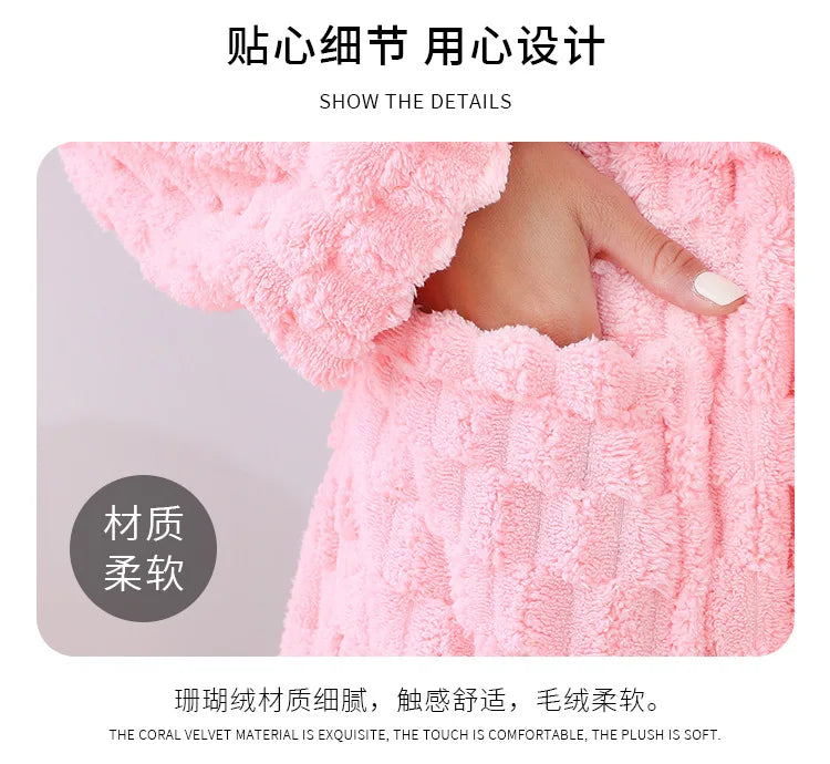 Lady Large Bath Towels For Body Coral Velvet Bath Towels Fashion Wearable Fast Drying Beach Spa Bathrobes Bath Skirts