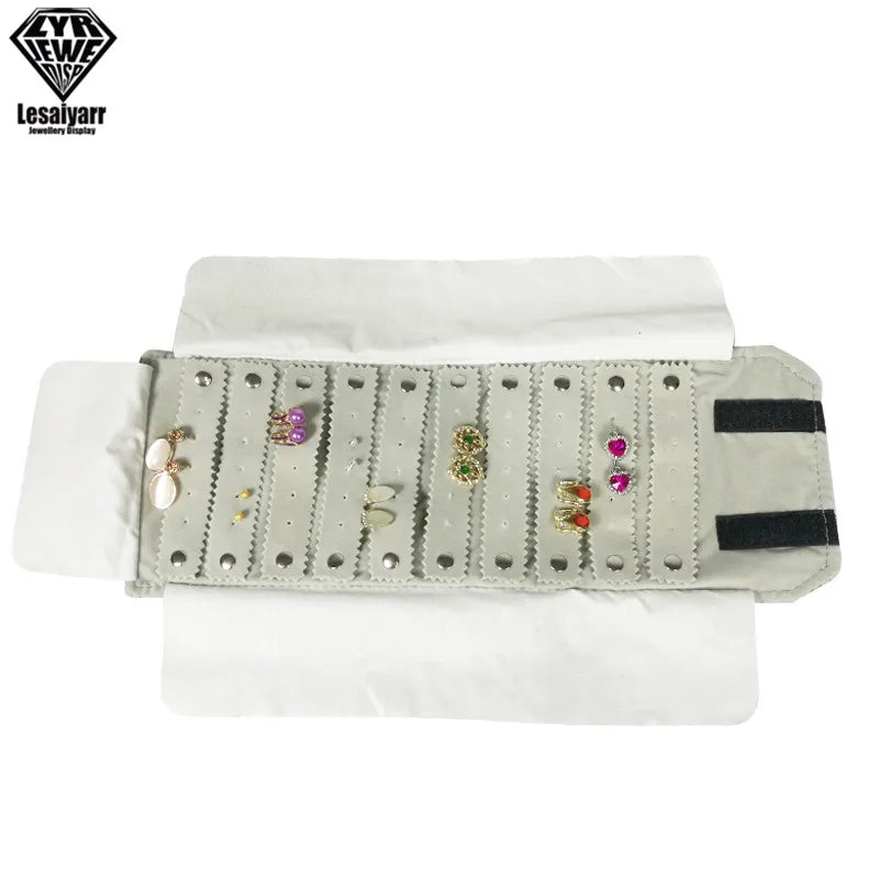 Jewelry Roll Up Bag Organizer Soft Velvet Travel Bags Necklace Earrings Ring Bracelet Carrier Storage Case Bangle Watch Holder