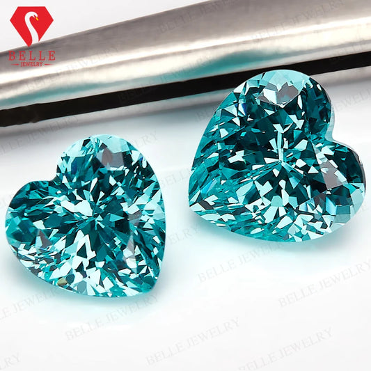 Tormalina Paraiba Lab Grown Taglio Cuore con Certificato