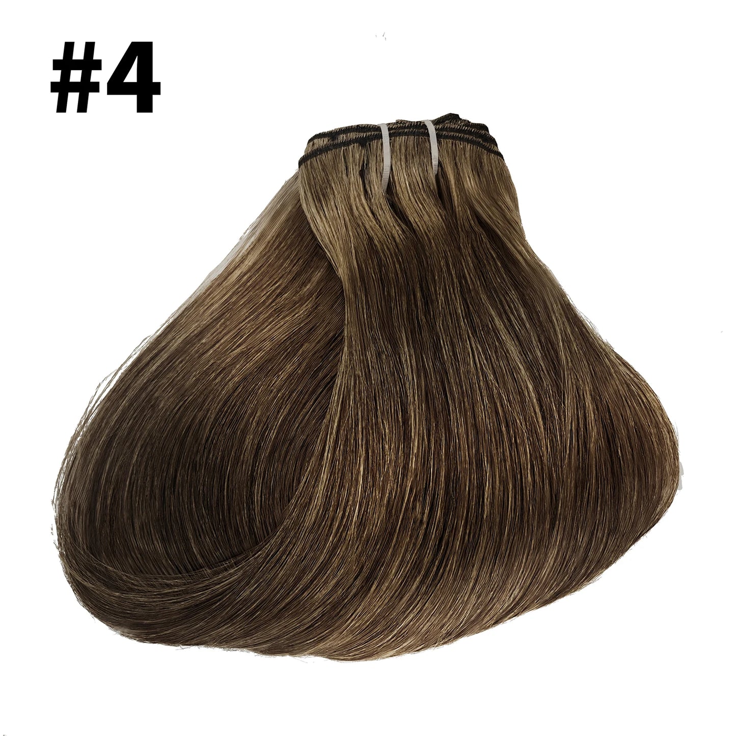 8Pcs Clip Ins 4/27 Highlight Color Straight Clip In Human Hair Extensions Brazilian Human Hair Clip In Hair Extensions 120G/Pack
