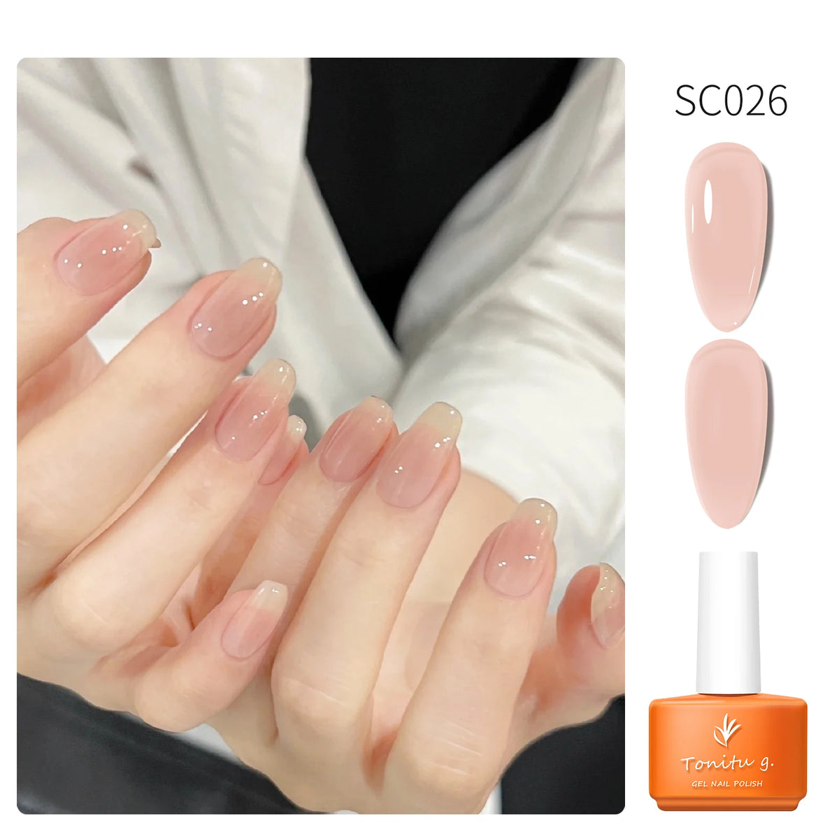Tonitu G 7ml Semi-permanent Jelly Gel Nail Polish 59 Colors Natural Transparent  Summer Nails Art Soak Off  UV LED Gel  Varnish