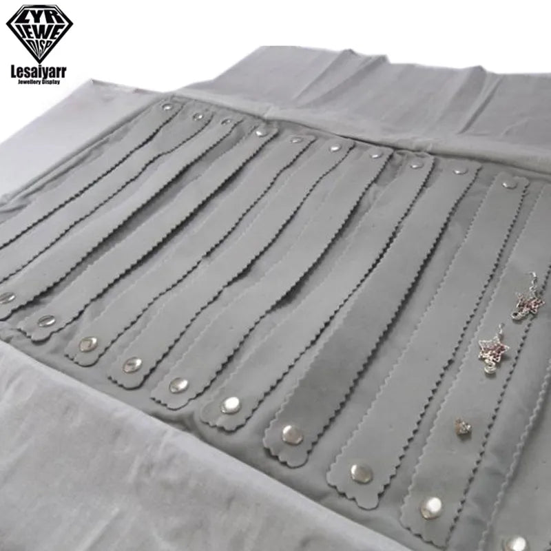 Jewelry Roll Up Bag Organizer Soft Velvet Travel Bags Necklace Earrings Ring Bracelet Carrier Storage Case Bangle Watch Holder
