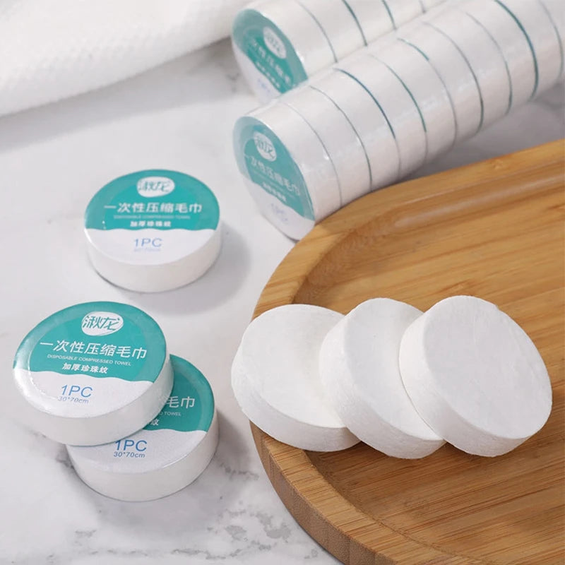 Thickened disposable compressed towel, large wash face towel, non pure cotton travel, portable hotel and hotel supplies