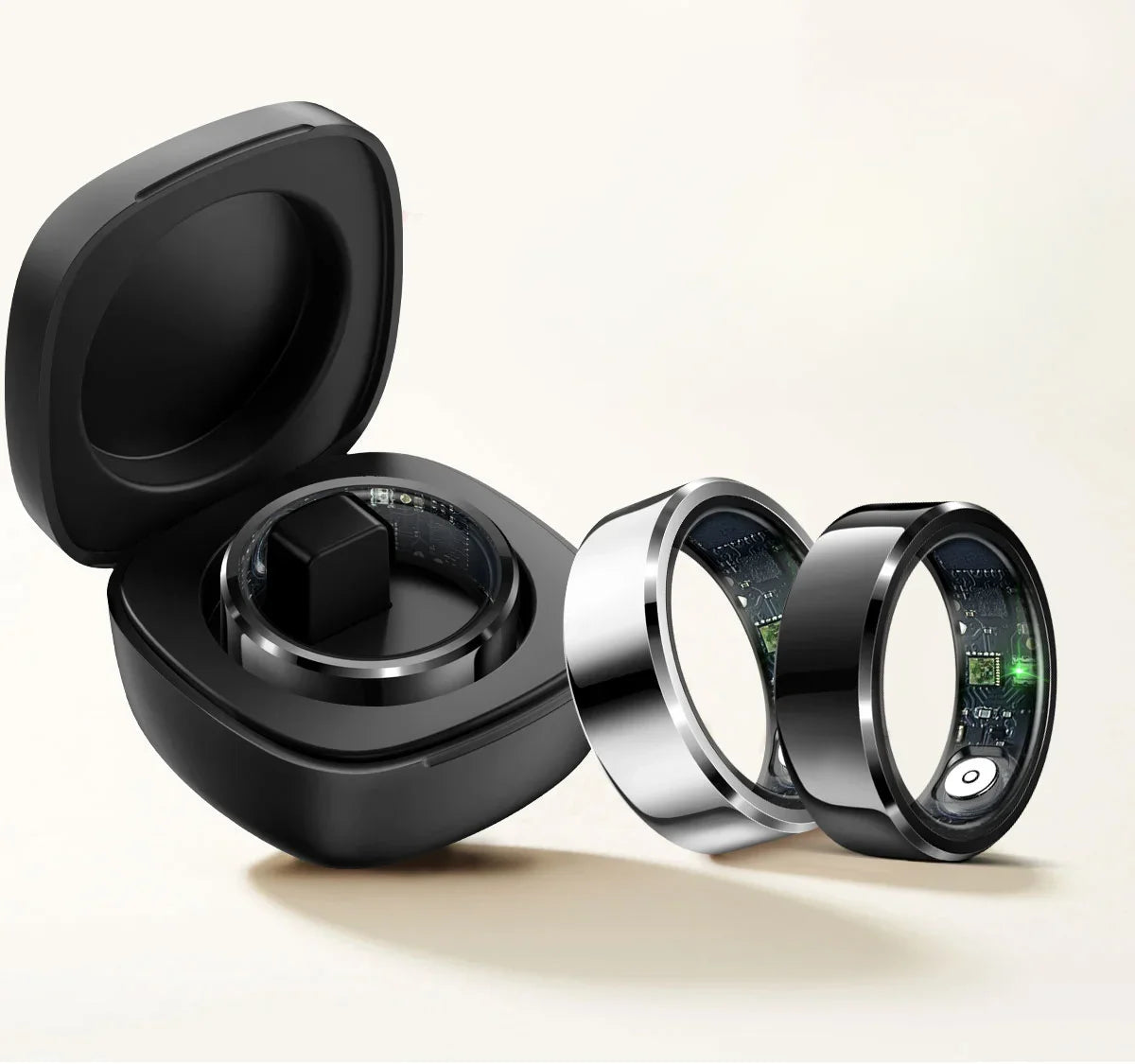 2025 R6Pro Smart Ring,  Heart Rate, Blood Oxygen, Sleep&Blood Pressure Tracker, Bluetooth Men Smart Rings iOS Android Compatible
