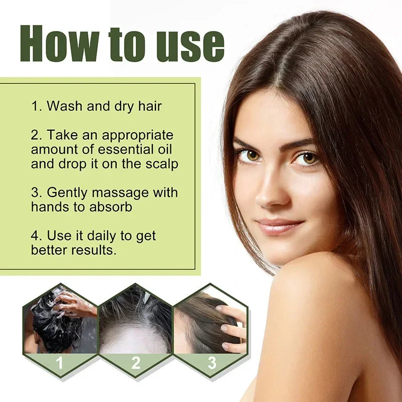Hair Growth Oil Africa Crazy Traction Alopecia Serum Anti Hair Break Thicken Hair Loss Treatment Spray for Man Women 60ML