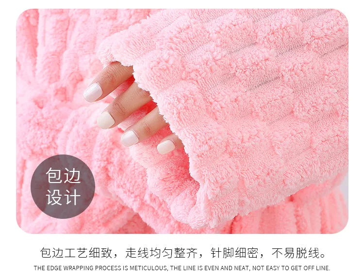 Lady Large Bath Towels For Body Coral Velvet Bath Towels Fashion Wearable Fast Drying Beach Spa Bathrobes Bath Skirts