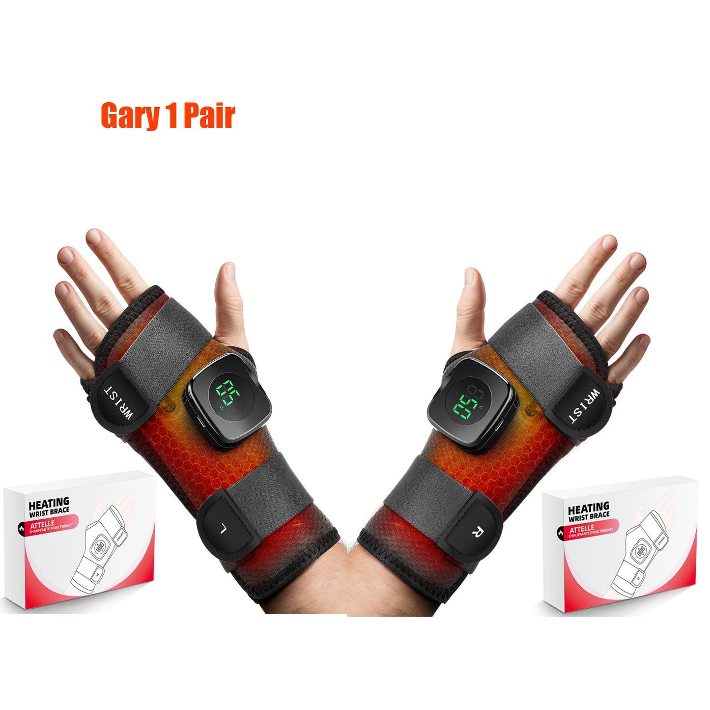 Wrist Heating Vibration Pad 3 Heat Level Heated Wrist Hot Therapy for Carpal Tunnel Relief Tendonitis Wrist Support Pad