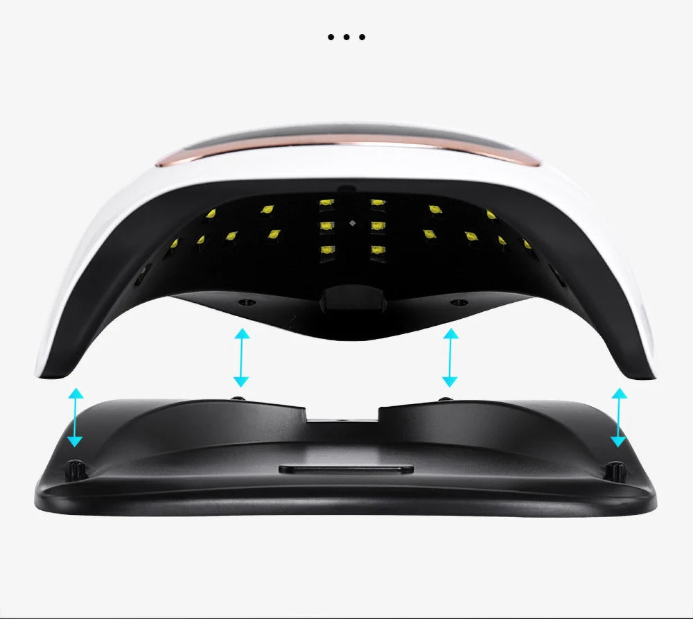 168W UV/LED Nail Light Professional Nail Dryer Lamp Automatic Sensing Gel Polish Manicure Drying Lamp with 4 Timer Smart Sensor