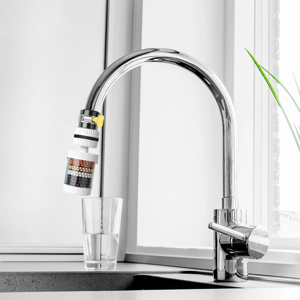 6 Layers Tap Purifier Universal 360 Degree Rotation Water Saving Bubbler Splash Nozzle Mixer Bubbler for Home Kitchen Bathroom