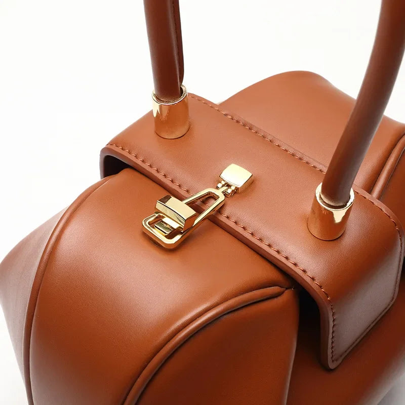 Mini Bag in Pelle di Vitellino a Doppio Strato