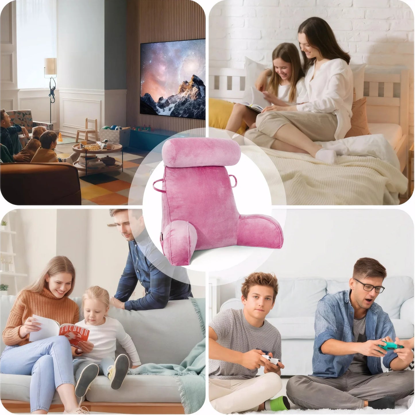 Headboard Pillow Triangle Cushion Reading Large Bolster Backrest Positioning Support body wedge sleeping pillow for Bed Headboar