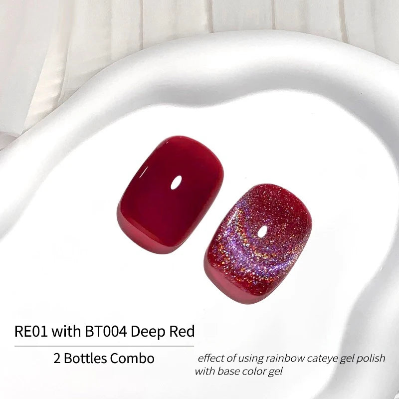 Cat Eye Gel Nail Polish - Magnetic Gel Set, Semi-permanent Varnish with Color, Gel Polish Set